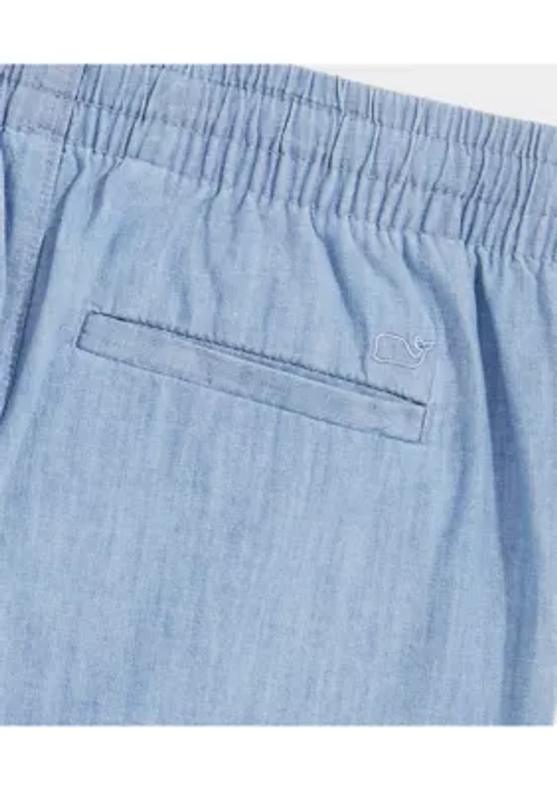 Boys 8-20 Pull On Chambray Shorts