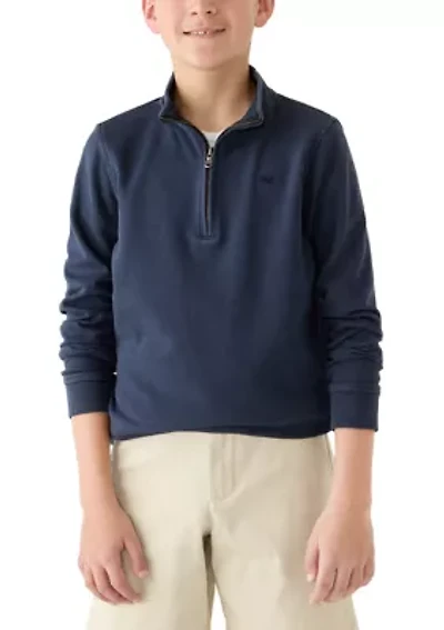 Boys 8-20 Coastline Garment Dyed 1/4 Zip Jackt