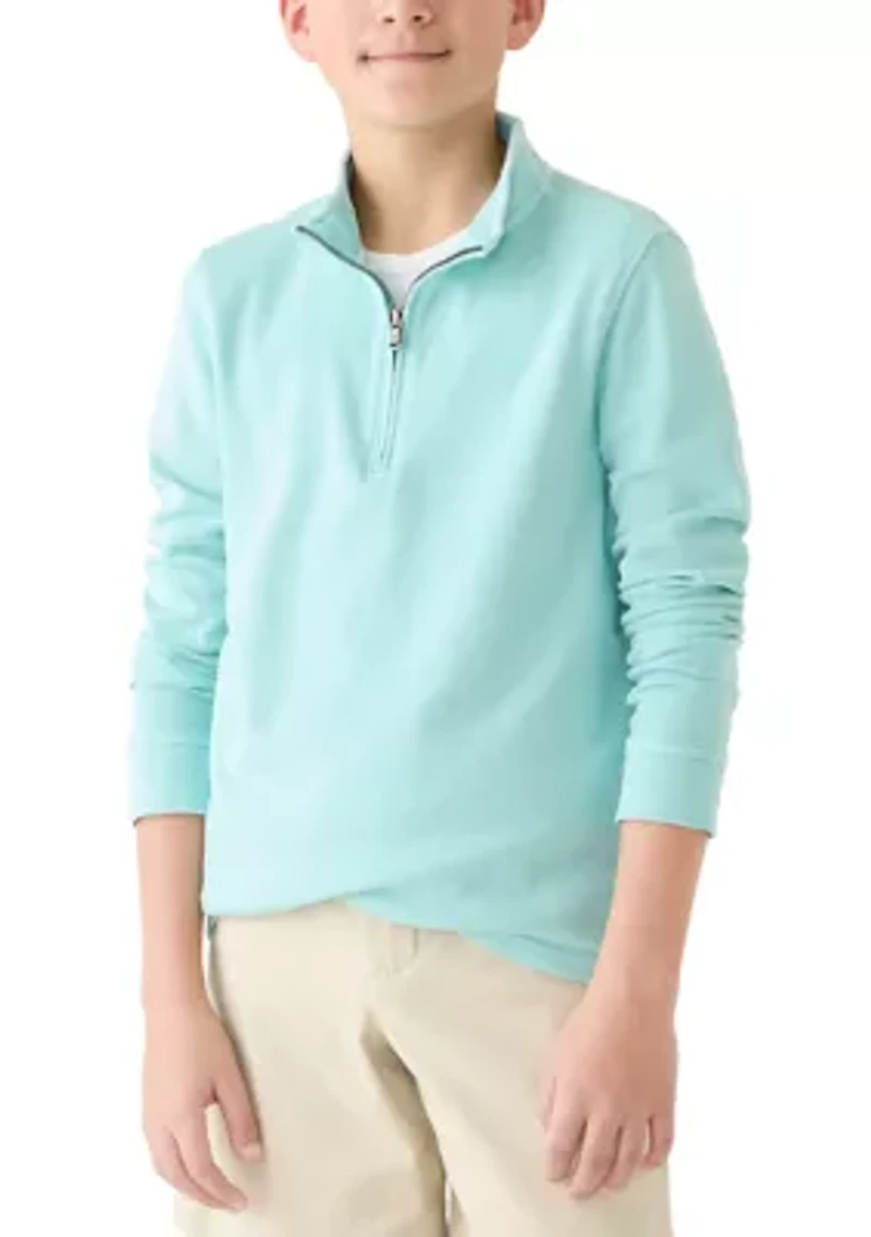 Boys 8-20 Coastline Garment Dyed 1/4 Zip Jackt