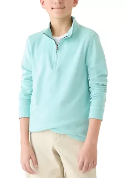Boys 8-20 Coastline Garment Dyed 1/4 Zip Jackt