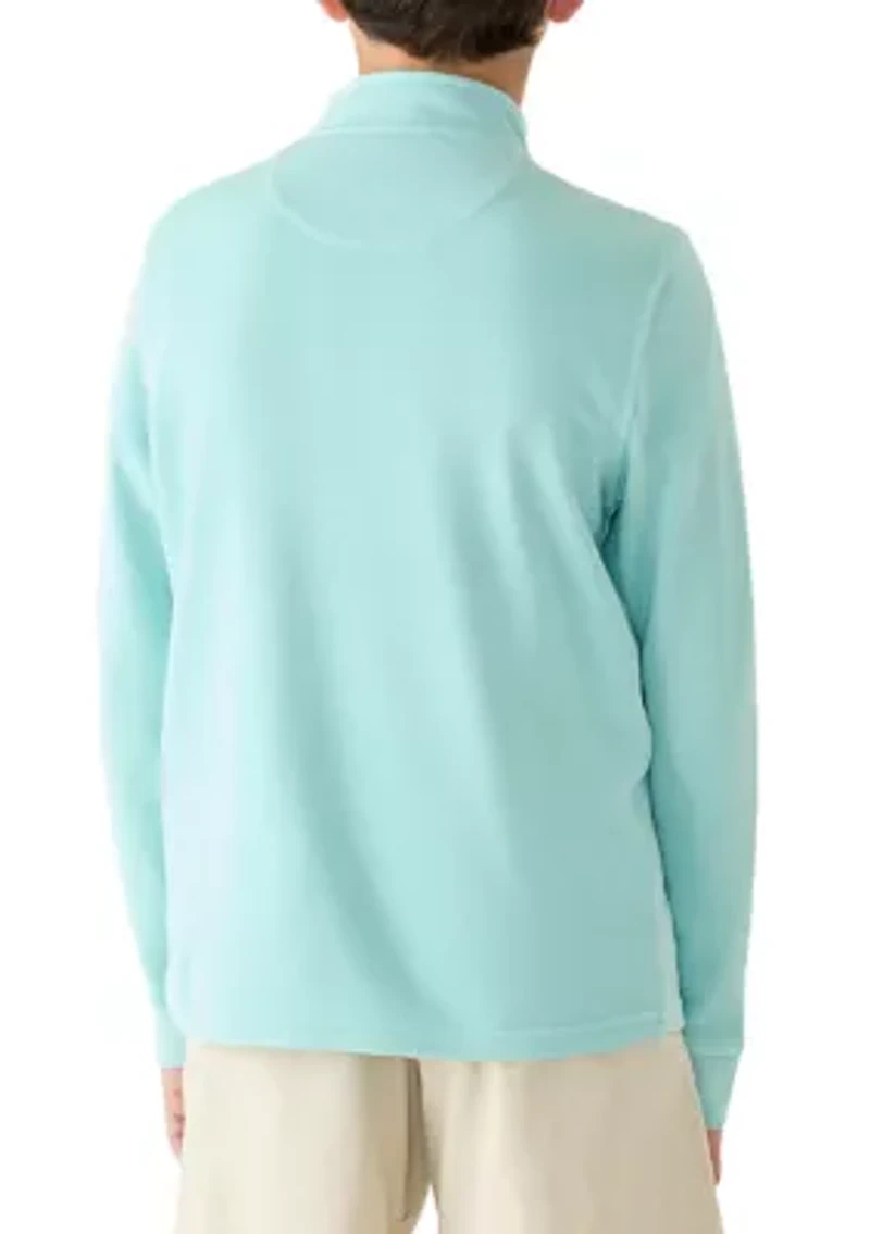 Boys 8-20 Coastline Garment Dyed 1/4 Zip Jackt