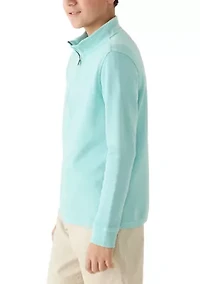 Boys 8-20 Coastline Garment Dyed 1/4 Zip Jackt