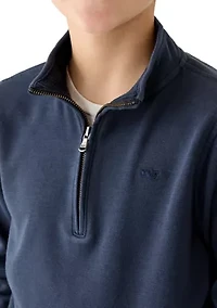 Boys 8-20 Coastline Garment Dyed 1/4 Zip Jackt
