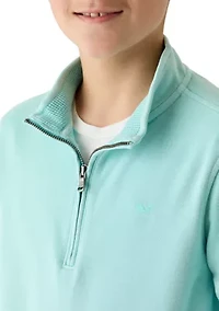 Boys 8-20 Coastline Garment Dyed 1/4 Zip Jackt