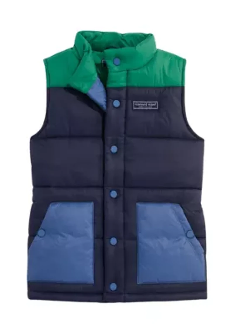 Boys 8-20 Novelty Color Blocked Puffer Vest