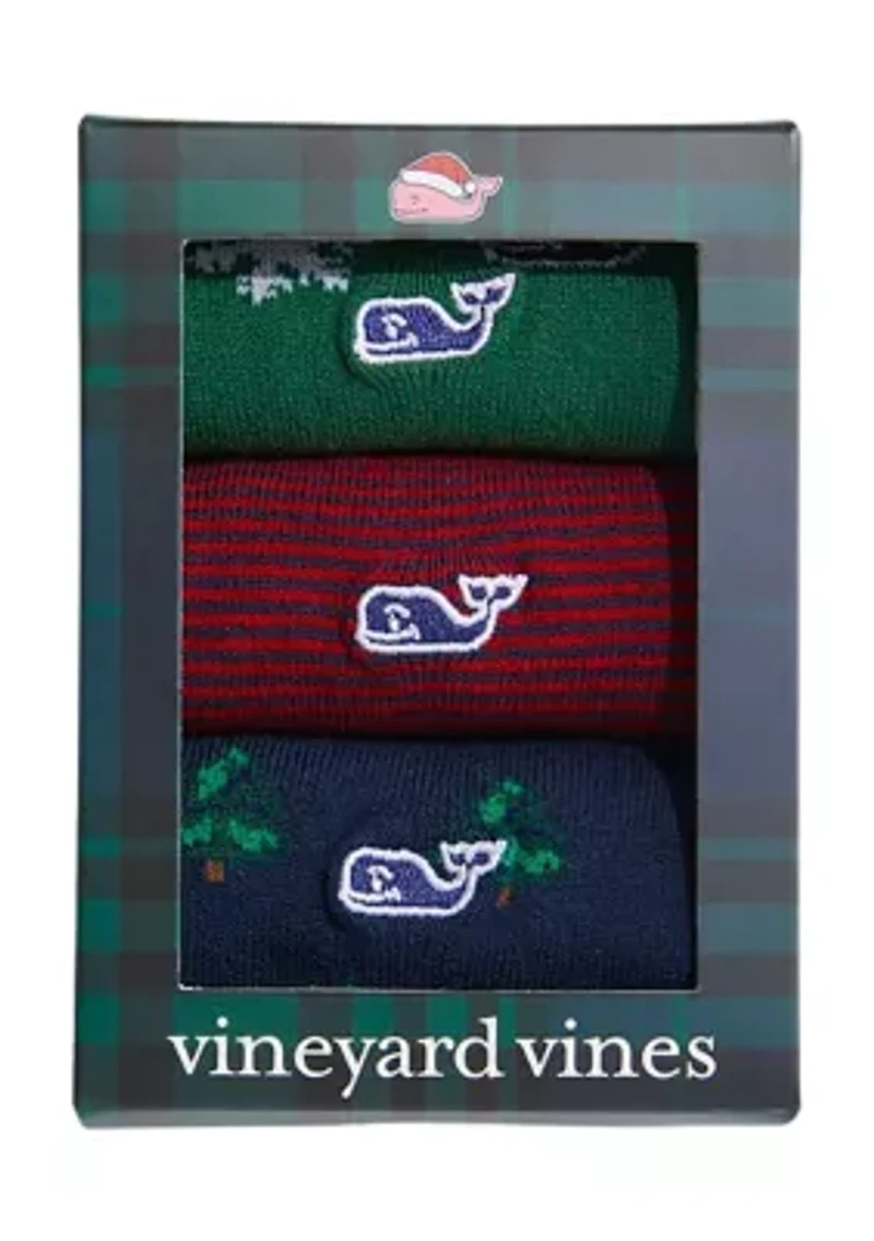 Boys Holiday Printed Whales Icon Socks - 3 Pack
