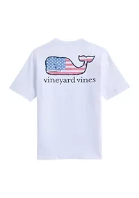 Boys 8-20 Flag Whale Short Sleeve T-Shirt