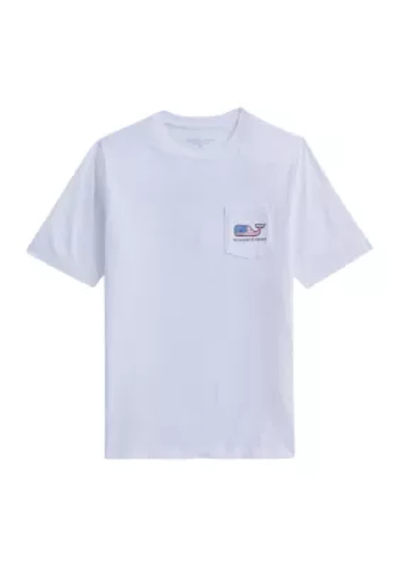 Boys 8-20 Flag Whale Short Sleeve T-Shirt