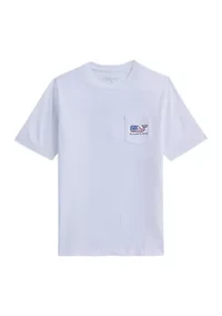 Boys 8-20 Flag Whale Short Sleeve T-Shirt