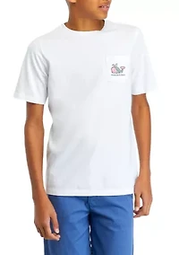 Boys 8-20 Short Sleeve Bunny Whale Logo Graphic T-Shirt