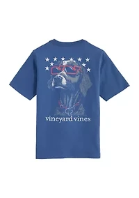 Boys 8-20 Americana Dog Short Sleeve Graphic T-Shirt