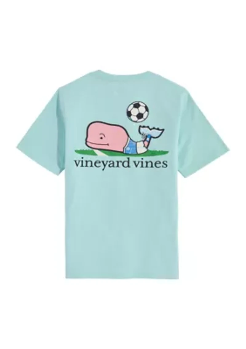 Boys 8-20 Soccer Ball Whale Short Sleeve Pocket T-Shirt