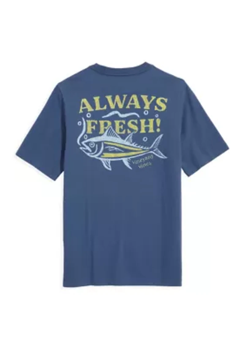 Boys 8-20 Short Sleeve Always Fresh Fish Graphic T-Shirt
