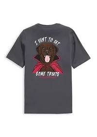 Boys 8-20 Short Sleeve I Vant to Eat Some Treats Dog Vampire Graphic T-Shirt