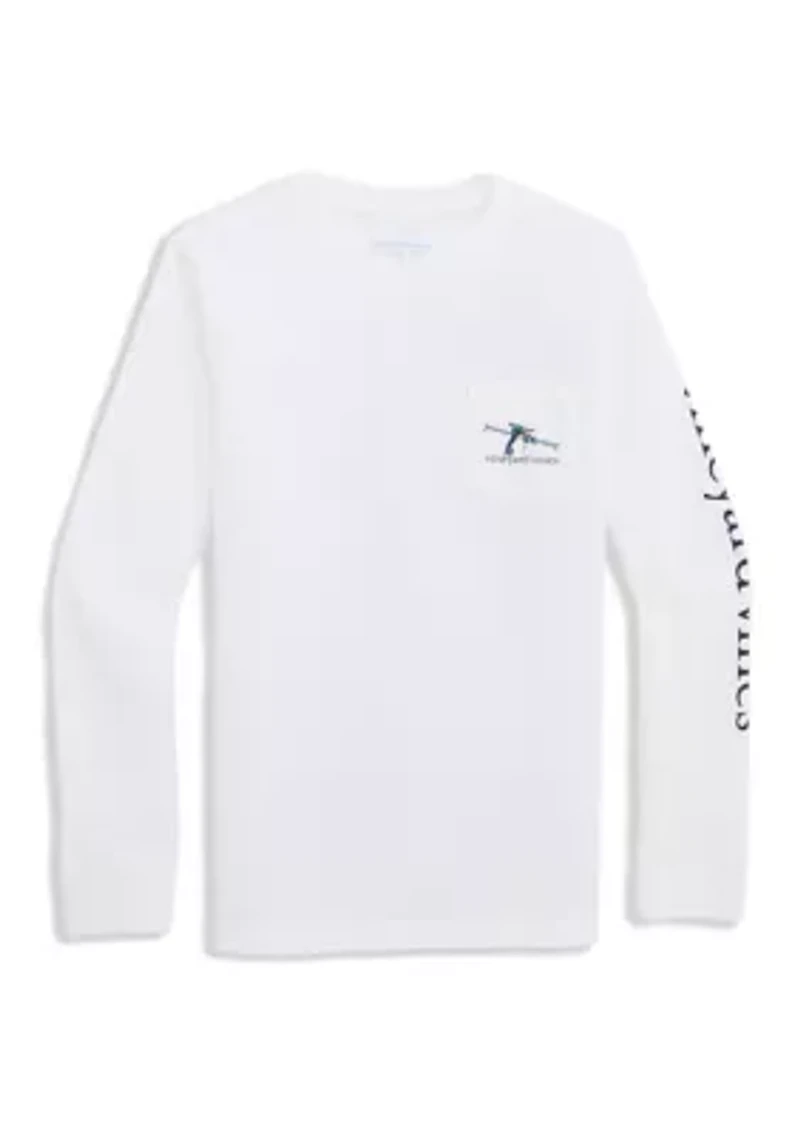 Boys 8-20 Waffle Break Long Sleeve Pocket Shirt