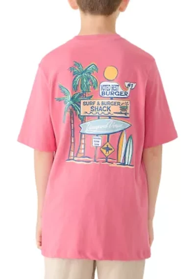 Boys 8-20 Surf Shack Signs Graphic Short Sleeve Shirt