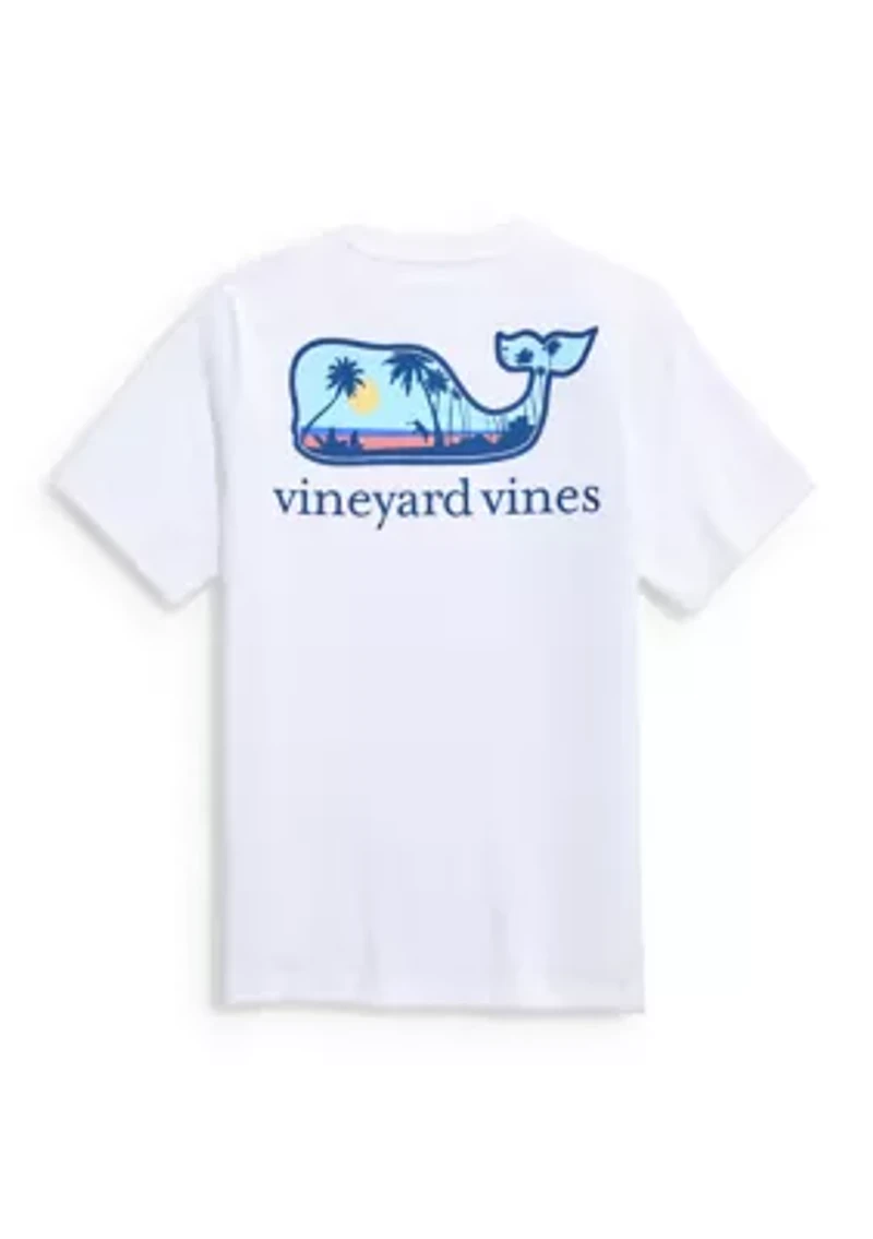 Boys 8-20 Dog Frisbee Whale Fill Short Sleeve Shirt