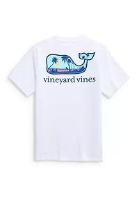 Boys 8-20 Dog Frisbee Whale Fill Short Sleeve Shirt