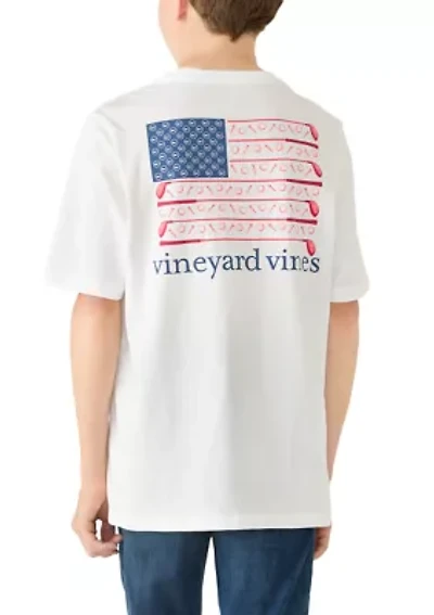 Boys 8-20 USA Golf Flag Short Sleeve Graphic Shirt