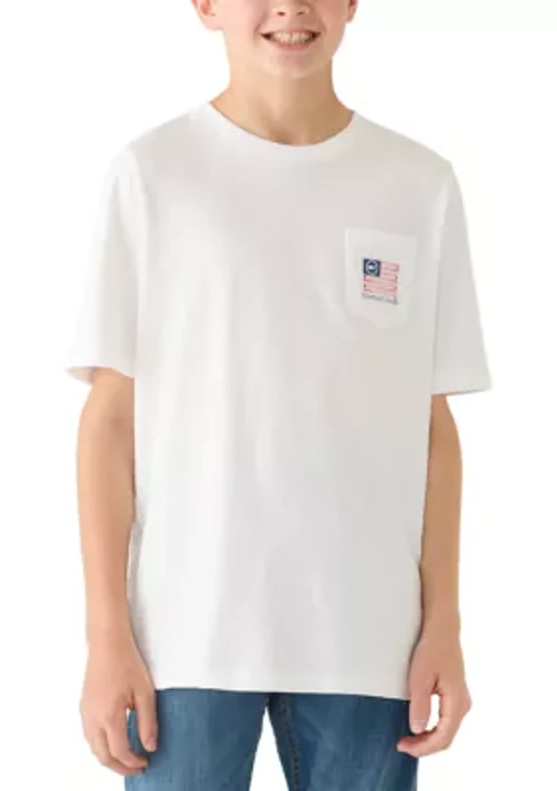 Boys 8-20 USA Golf Flag Short Sleeve Graphic Shirt