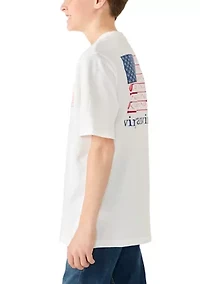 Boys 8-20 USA Golf Flag Short Sleeve Graphic Shirt
