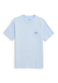 Boys 8-20 Flag Shark Short Sleeve Shirt