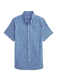 Boys 8-20 Short Sleeve Gingham Shirt