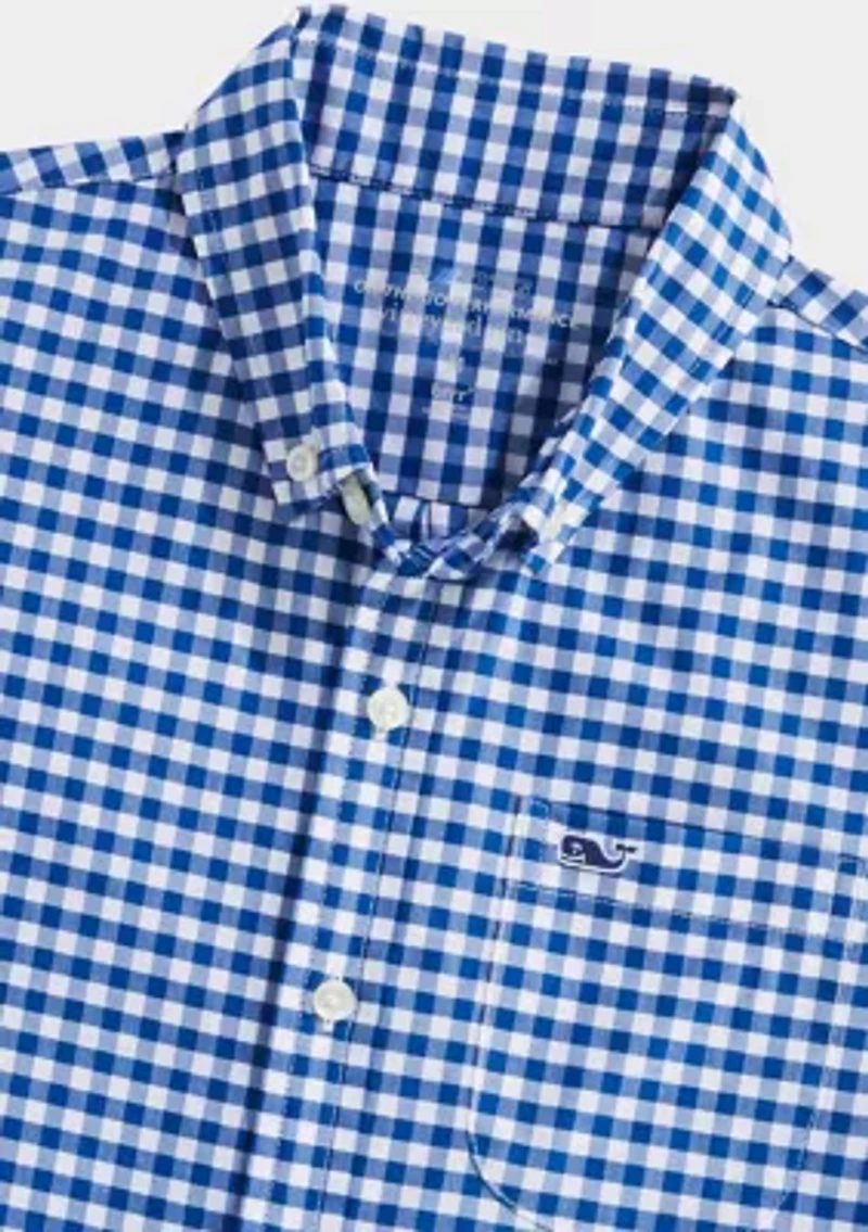 Boys 8-20 Short Sleeve Gingham Shirt