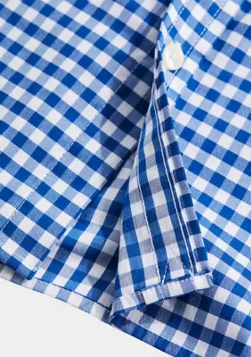 Boys 8-20 Short Sleeve Gingham Shirt