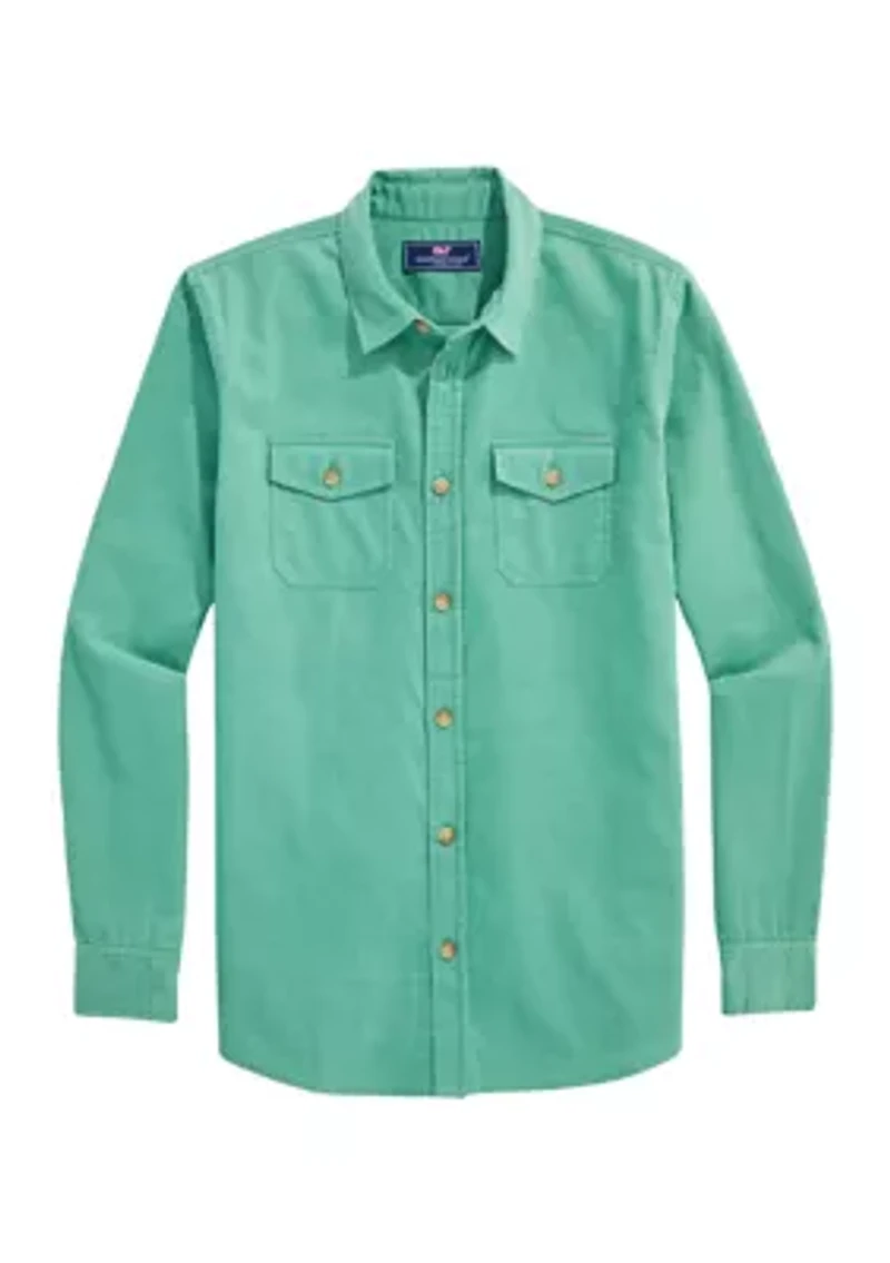 Boys 8-20 Fine Whale Corduroy Button Up Shirt