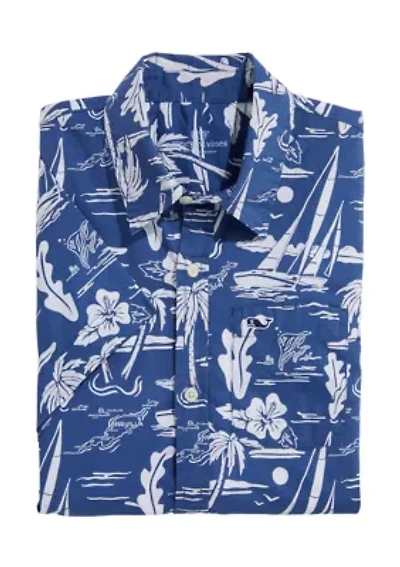 Boys 8-20 Island Floral Shirt