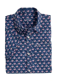 Boys 8-20 Printed Short Sleeve Shirt