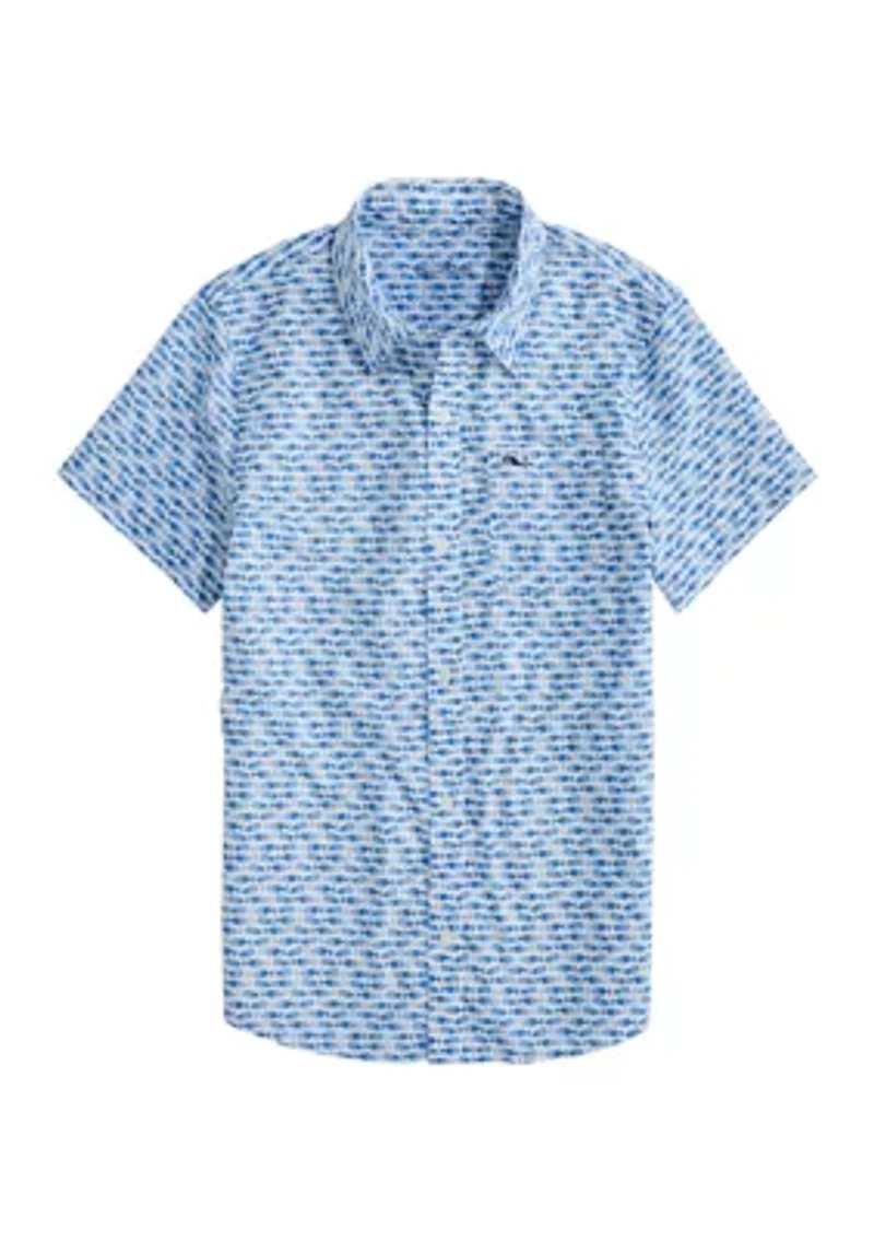 Boys 8-20 Printed Short Sleeve Shirt
