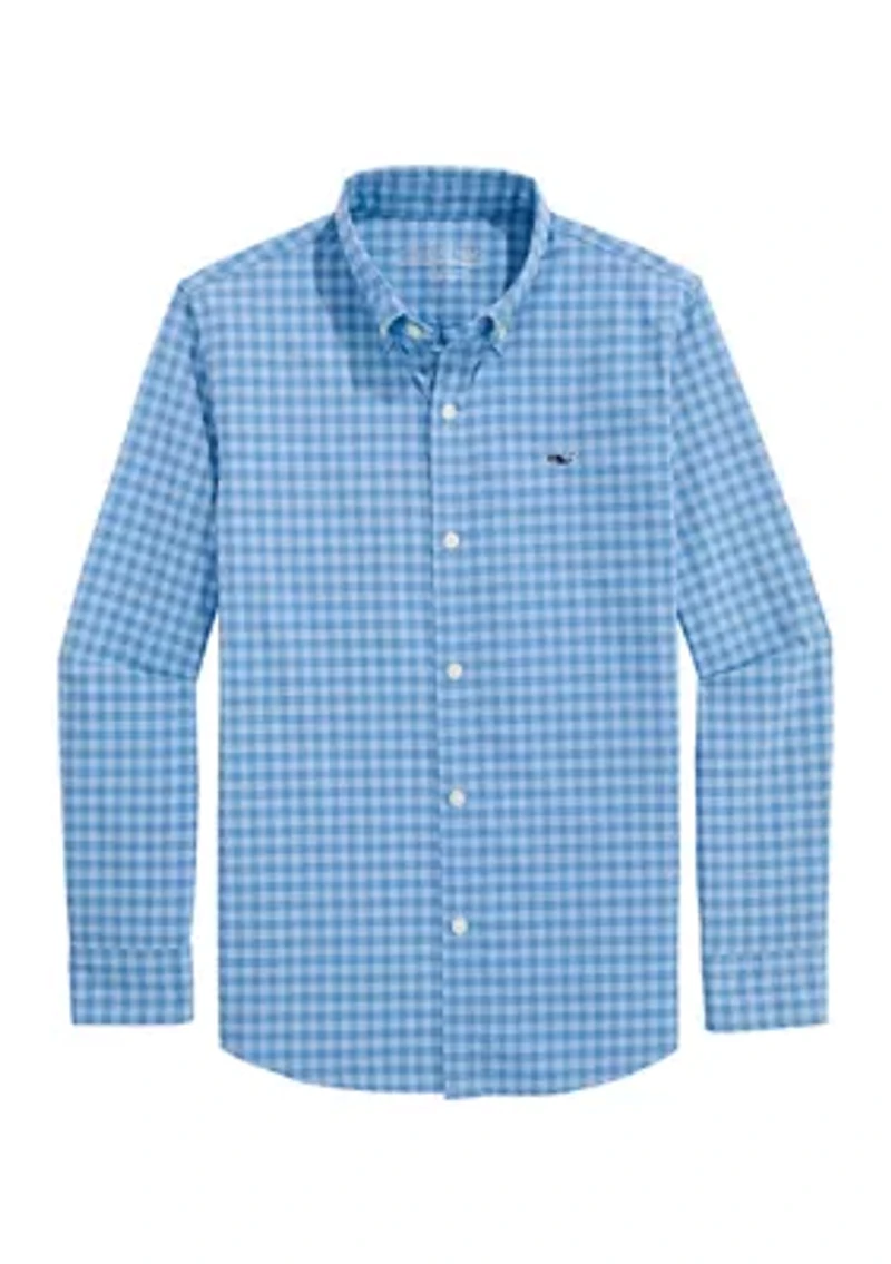 Boys 8-20 Topsail Gingham Shirt