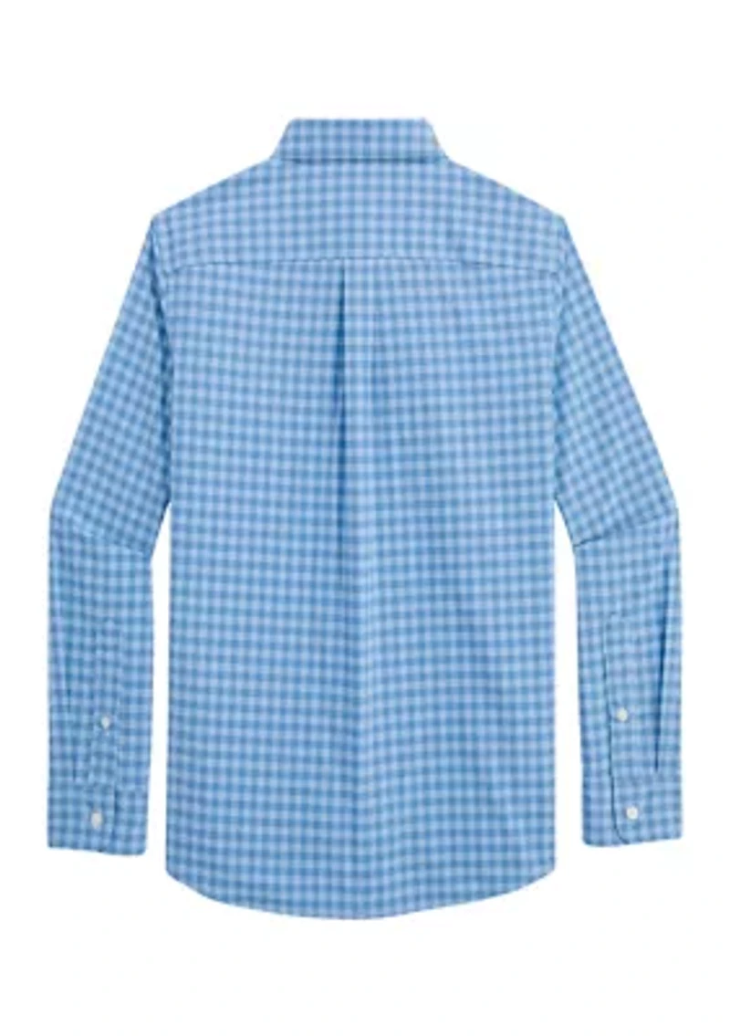 Boys 8-20 Topsail Gingham Shirt