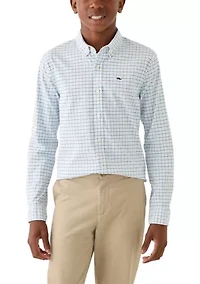Boys 8-20 Wauwinet Tattersall Performance Cotton Shirt