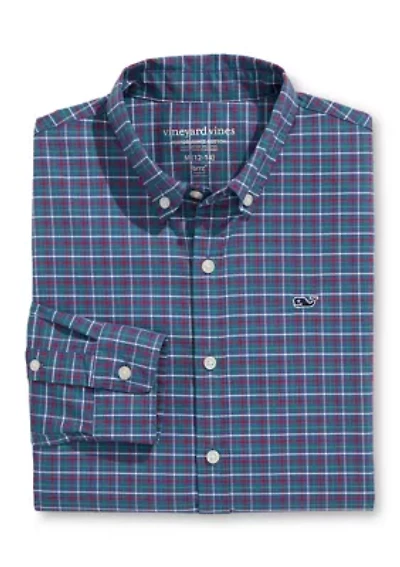 Boys 8-20 Wauwinet Tattersall Performance Cotton Shirt