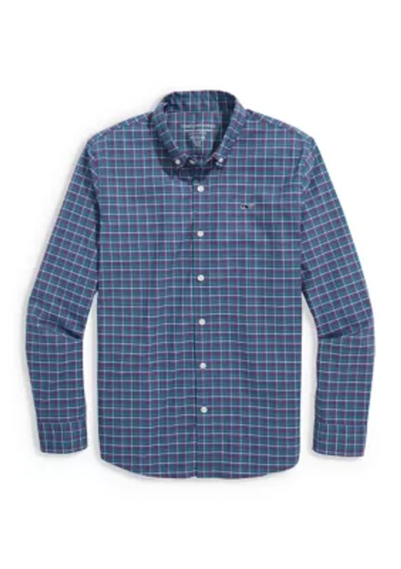 Boys 8-20 Wauwinet Tattersall Performance Cotton Shirt
