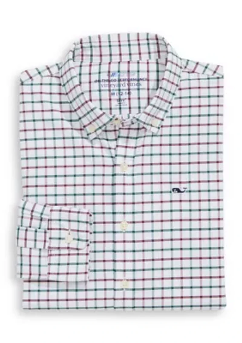 Boys 8-20 Long Sleeve Plaid Button Down Shirt