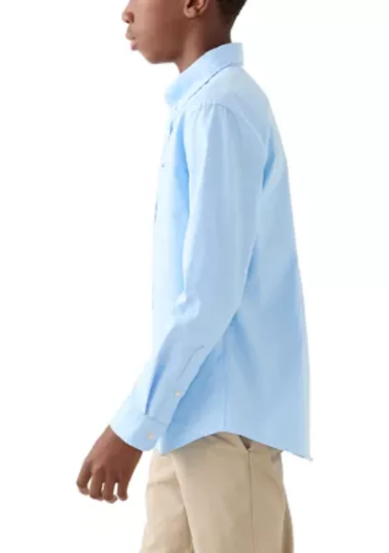 Boys 8-20 Seawall Solid Oxford Woven Shirt