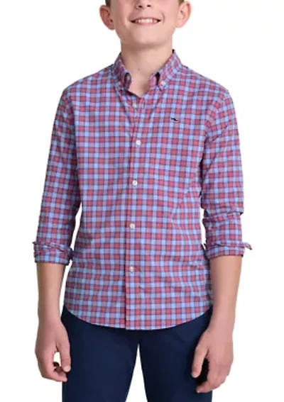 Boys 8-20 Duval Check Featherweight Performance Shirt