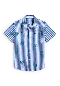 Boys 8-20 Printed Button Down Shirt