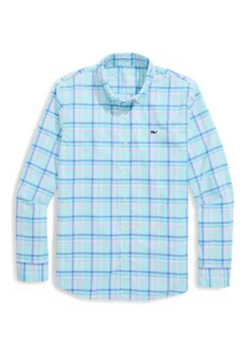 Boys 8-20 Coconut Key Plaid Featherweight Performance Shirt