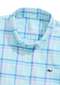Boys 8-20 Coconut Key Plaid Featherweight Performance Shirt