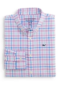 Boys 8-20 Plaid Performance Cotton Shirt