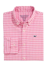 Boys 8-20 Skysail Gingham Performance Cotton Shirt