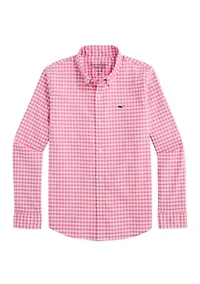 Boys 8-20 Skysail Gingham Performance Cotton Shirt