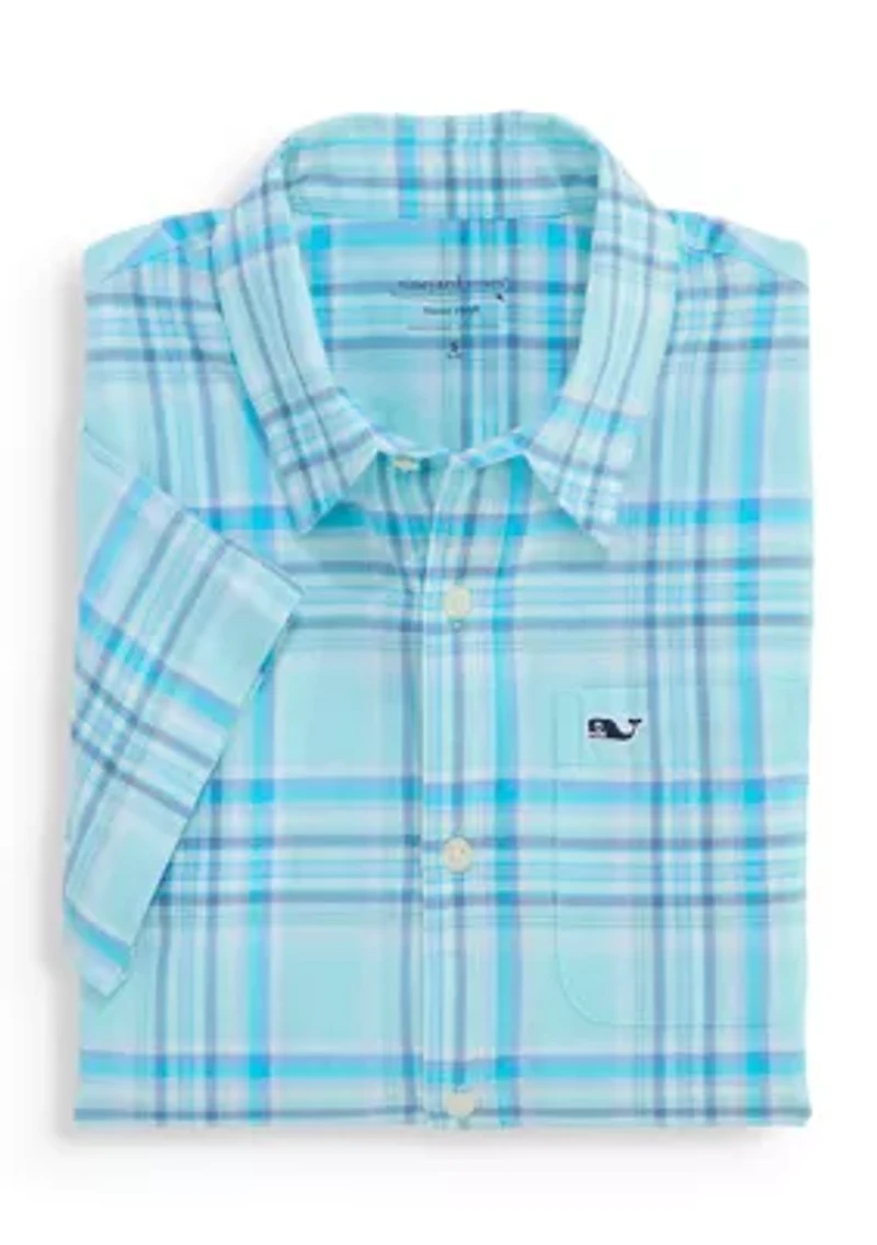 Boys 8-20 Plaid Woven Button Down Shirt
