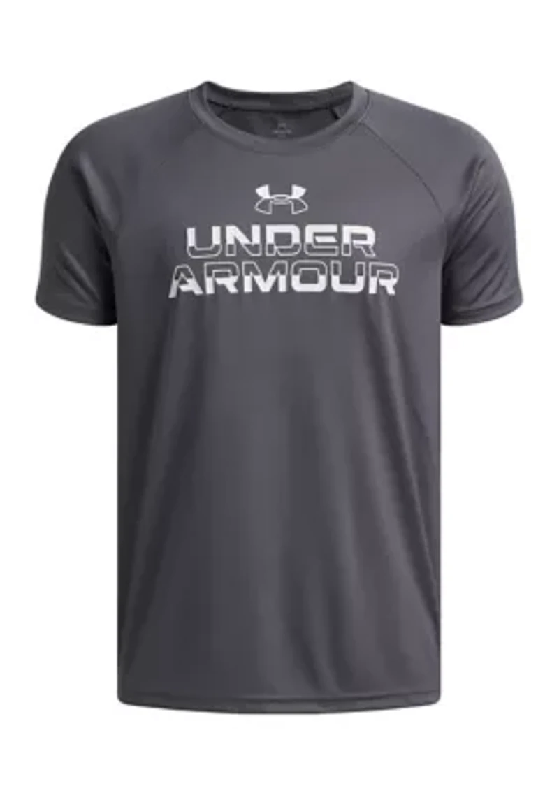 Boys Tech™ Split Wordmark Short Sleeve Shirt