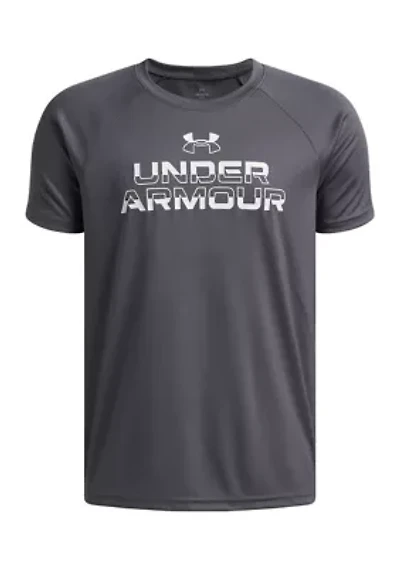 Boys Tech™ Split Wordmark Short Sleeve Shirt